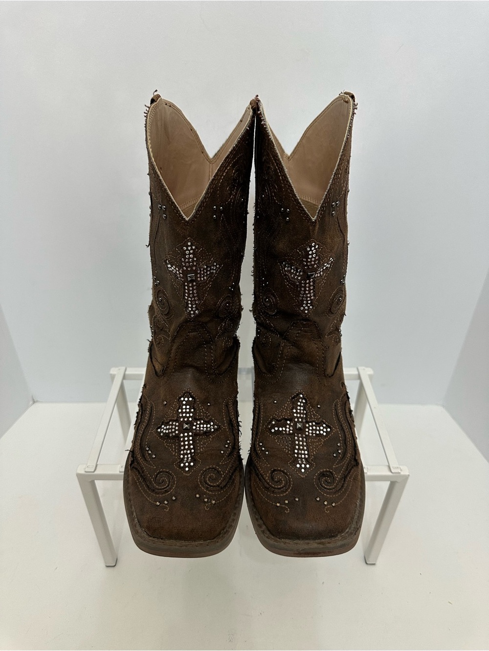 Roper Girls Cross Western Boots SZ 3